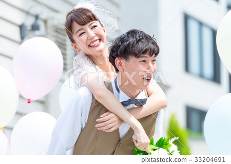 婚禮圖像,氣球,背馱式 婚禮圖像,氣球,背馱式 33204691
