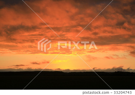 Sunset over Mt. Shofu 33204743