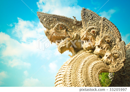 Serpent or naga statue head 33205997