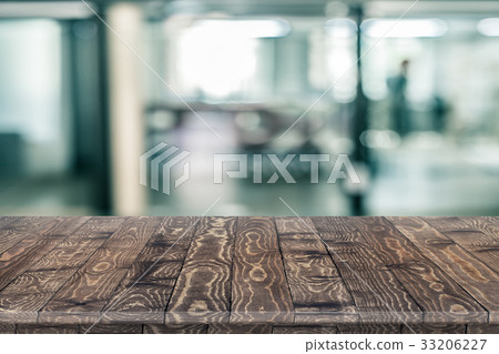 Empty wooden table for product placement Empty wooden table for product placement 33206227