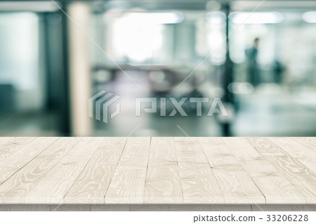 Empty wooden table for product placement Empty wooden table for product placement 33206228