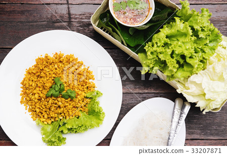 Traditional Thai Food, Fish fried with curcuma 33207871