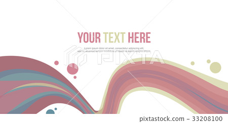 Abstract website header wave and bubble style 33208100