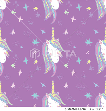 Unicorn Rainbow seamless pattern Unicorn Rainbow seamless pattern 33209344