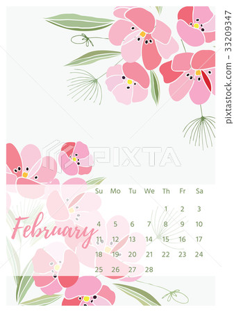 Vintage floral calendar 2018 Vintage floral calendar 2018 33209347