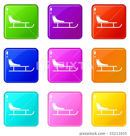 Sled icons 9 set 33211035