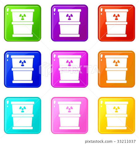 Trash can icons 9 set Trash can icons 9 set 33211037