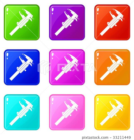 Calipers icons 9 set - Stock Illustration [33211449] - PIXTA