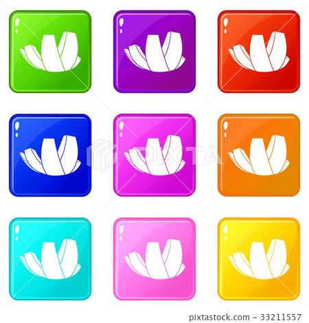 ArtScience Museum in Singapore icons 9 set 33211557