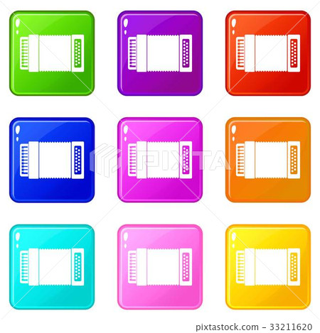 Accordion icons 9 set 33211620