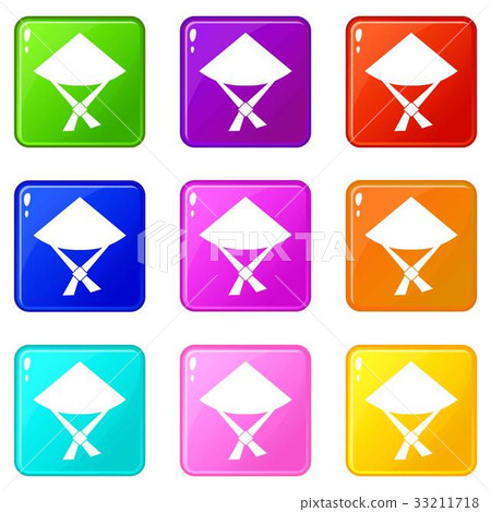 Vietnamese hat icons 9 set Vietnamese hat icons 9 set 33211718