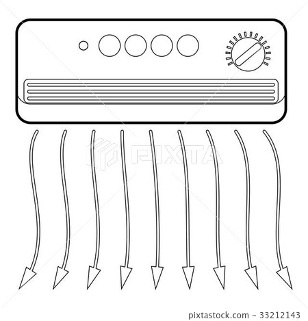 Wall heater icon, outline style 33212143
