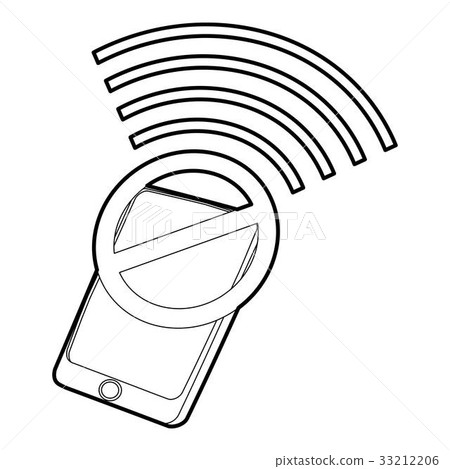 Gadget no wi-fi icon, outline style Gadget no wi-fi icon, outline style 33212206