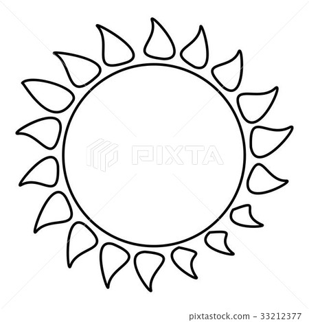 插图素材: hot sun icon, outline style 查看全部