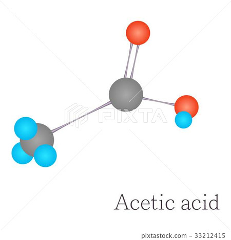 Acetic acid 3D molecule chemical science Acetic acid 3D molecule chemical science 33212415
