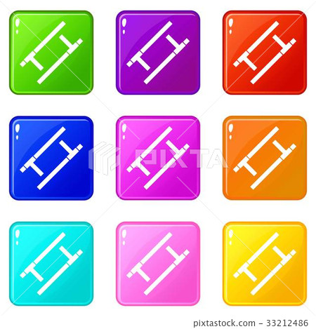 Tonfa icons 9 set Tonfa icons 9 set 33212486