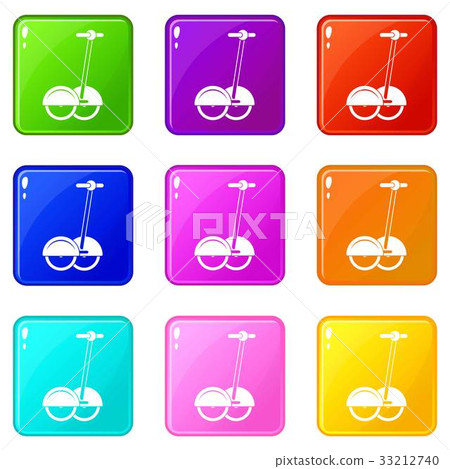 Alternative transport vehicle icons 9 set Alternative transport vehicle icons 9 set 33212740