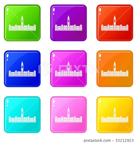Parliament Building of Canada icons 9 set Parliament Building of Canada icons 9 set 33212923