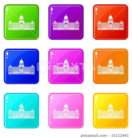 Palace of Congress , Argentina icons 9 set 33212941
