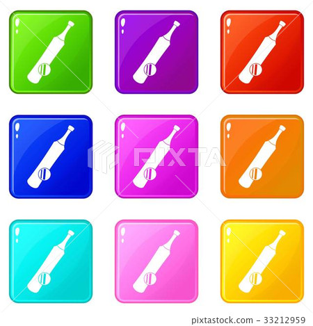 Baseball icons 9 set 33212959