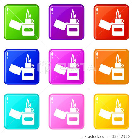 Lighter icons 9 set - Stock Illustration [33212990] - PIXTA