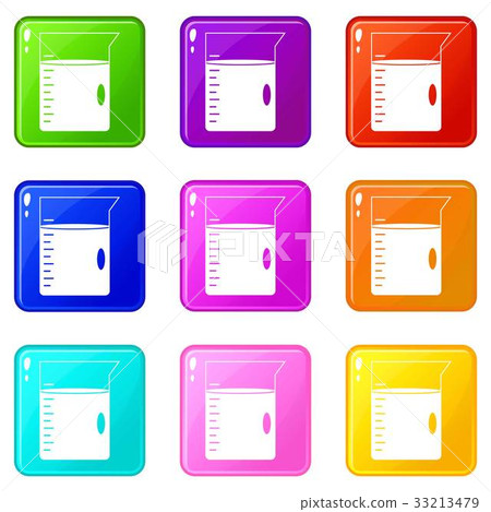 Measuring cup icons 9 set Measuring cup icons 9 set 33213479