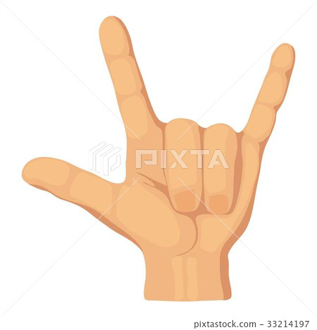 Devil horns icon, cartoon style Devil horns icon, cartoon style 33214197