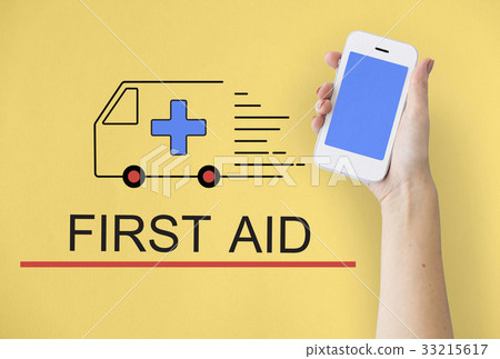 Emergency Ambulance Vehicle Healthcare Icon Word 33215617