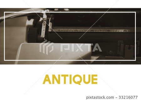 Antique Word Sqaure Box Frame Graphic 33216077