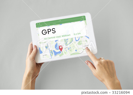Map GPS Location Direction Position Graphic 33216094