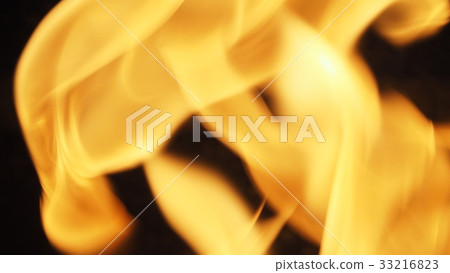 Fire for cooking is blazing. Fire for cooking is blazing. 33216823