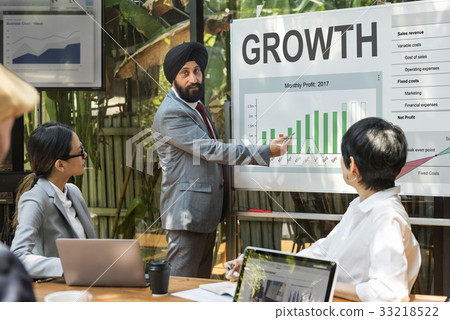 Workers working on white board network graphic overlay 33218522