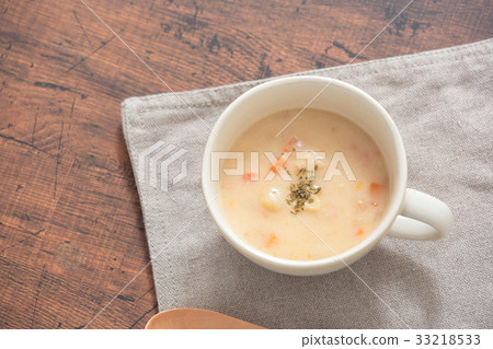 Soup clam chowder 33218533
