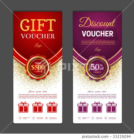 Gift voucher template. Can be use for shopping 33219294