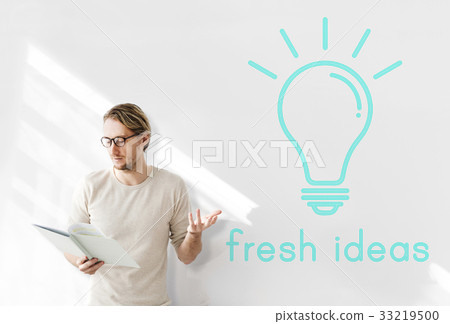 Ideas Light Bulb Think Create Graphic Word 33219500