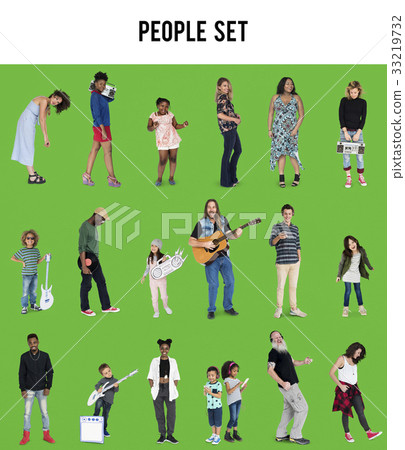 Diverse of People Enjoy Music Lifestyle Studio Isolated Diverse of People Enjoy Music Lifestyle Studio Isolated 33219732