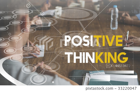 Positive Thinking Optimistic Mindset Word 33220047