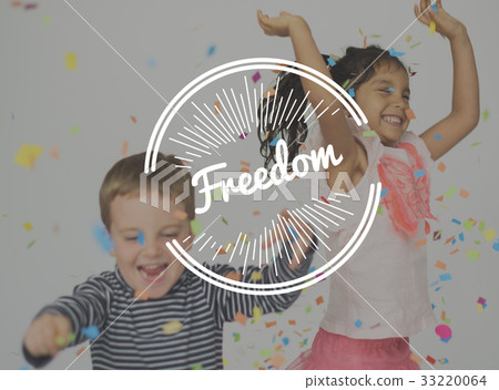 Kids Enjoy Freedom Word Stamp Banner Graphic Kids Enjoy Freedom Word Stamp Banner Graphic 33220064