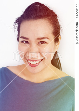 Woman Smile Face Expression Studio Portrait 33220346