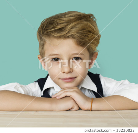 Little Boy Smart Adorable Focused Little Boy Smart Adorable Focused 33220822