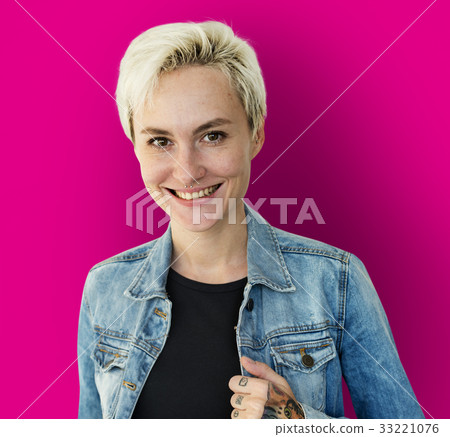 Woman Emotion Expression Studio Portrait 33221076