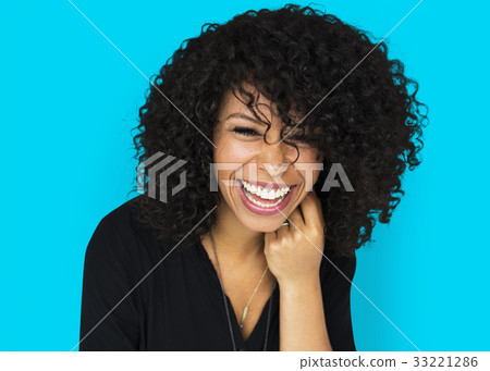 Adult woman smiling studio portrait Adult woman smiling studio portrait 33221286
