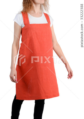 Young redhaired woman chef or waiter posing Young redhaired woman chef or waiter posing 33222388