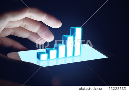Man's hand protection for shield of graph business Man's hand protection for shield of graph business 33222585