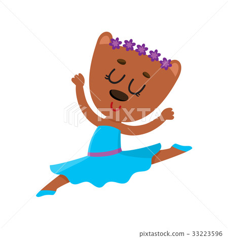 Cute bear character, ballet dancer in pointed 33223596