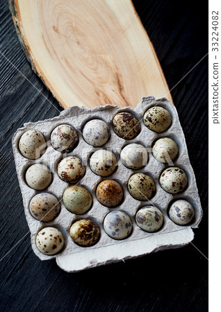 Quail eggs, photographed in a simple rustic style Quail eggs, photographed in a simple rustic style 33224082