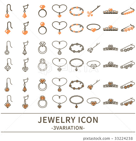Jewelry icon set 33224238