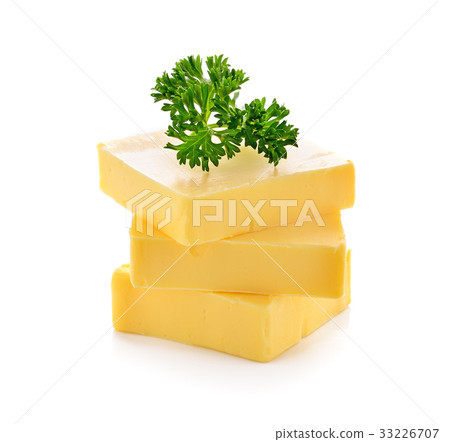 butter on white background 33226707