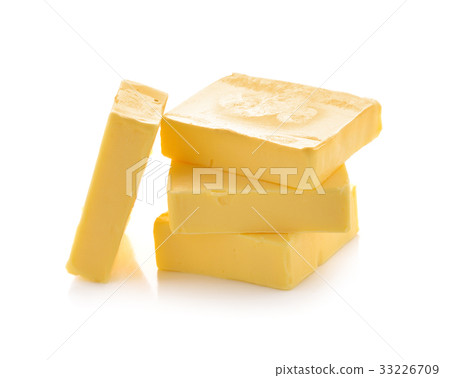 butter on white background 33226709