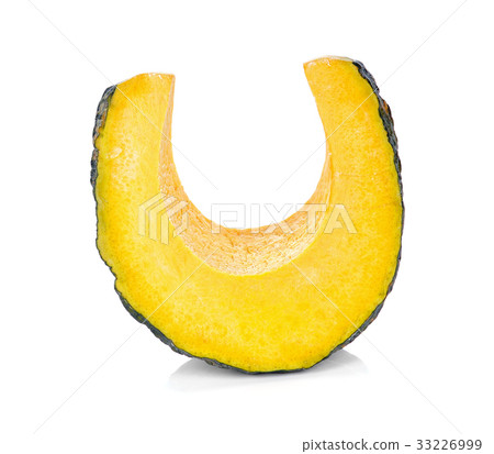 Pumpkin slices on white background 33226999